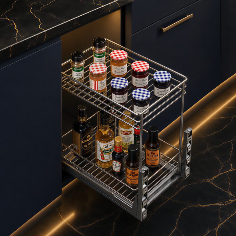 Stainless steel kitchen wire basket hardware