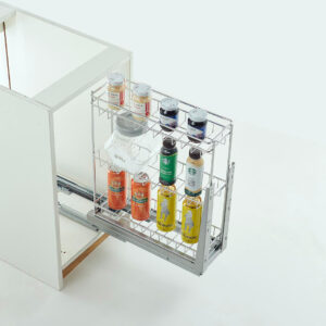 Aluminum alloy kitchen pull-out basket cabinet hardware dark gray
