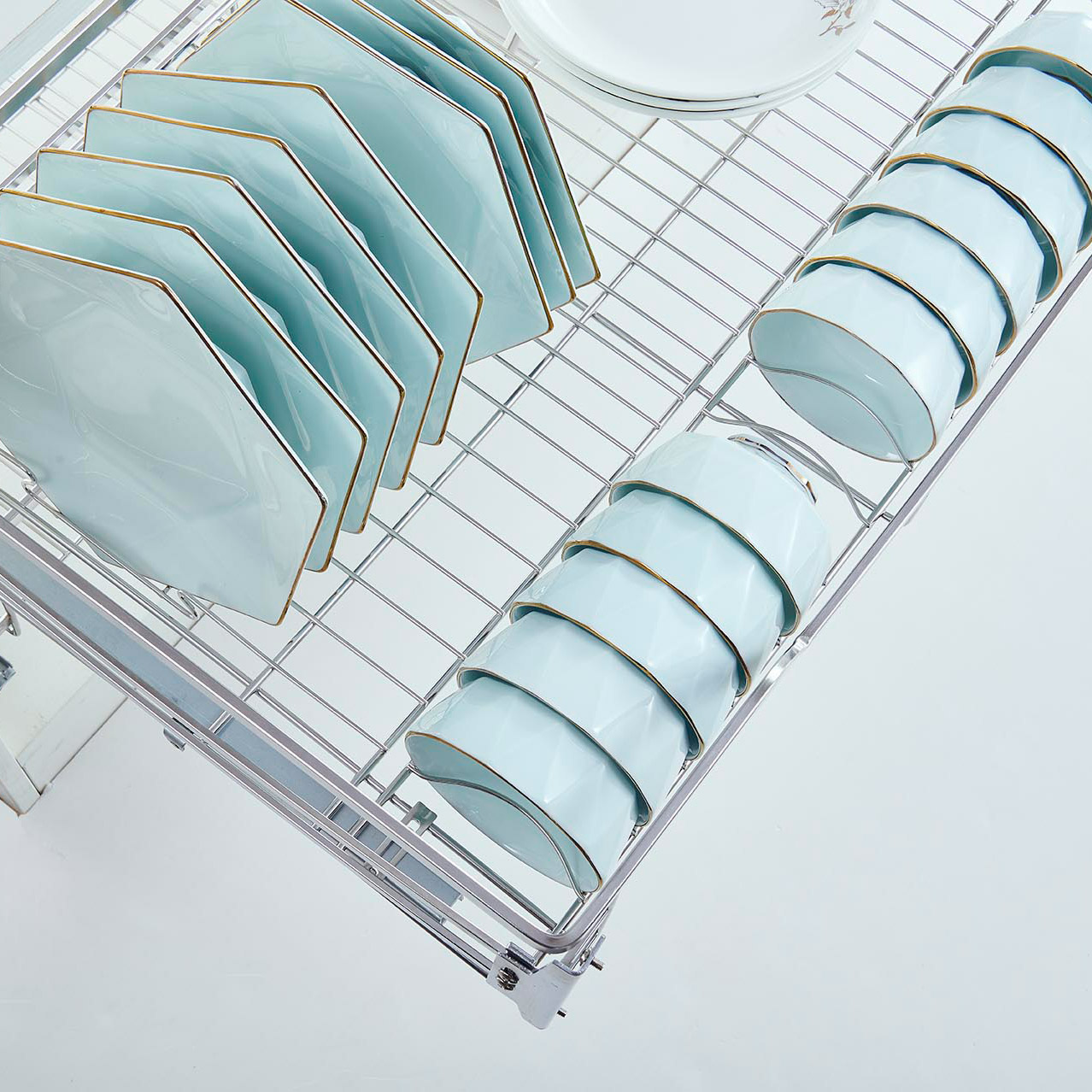 Flat Wire Four-Side Drawer Basket