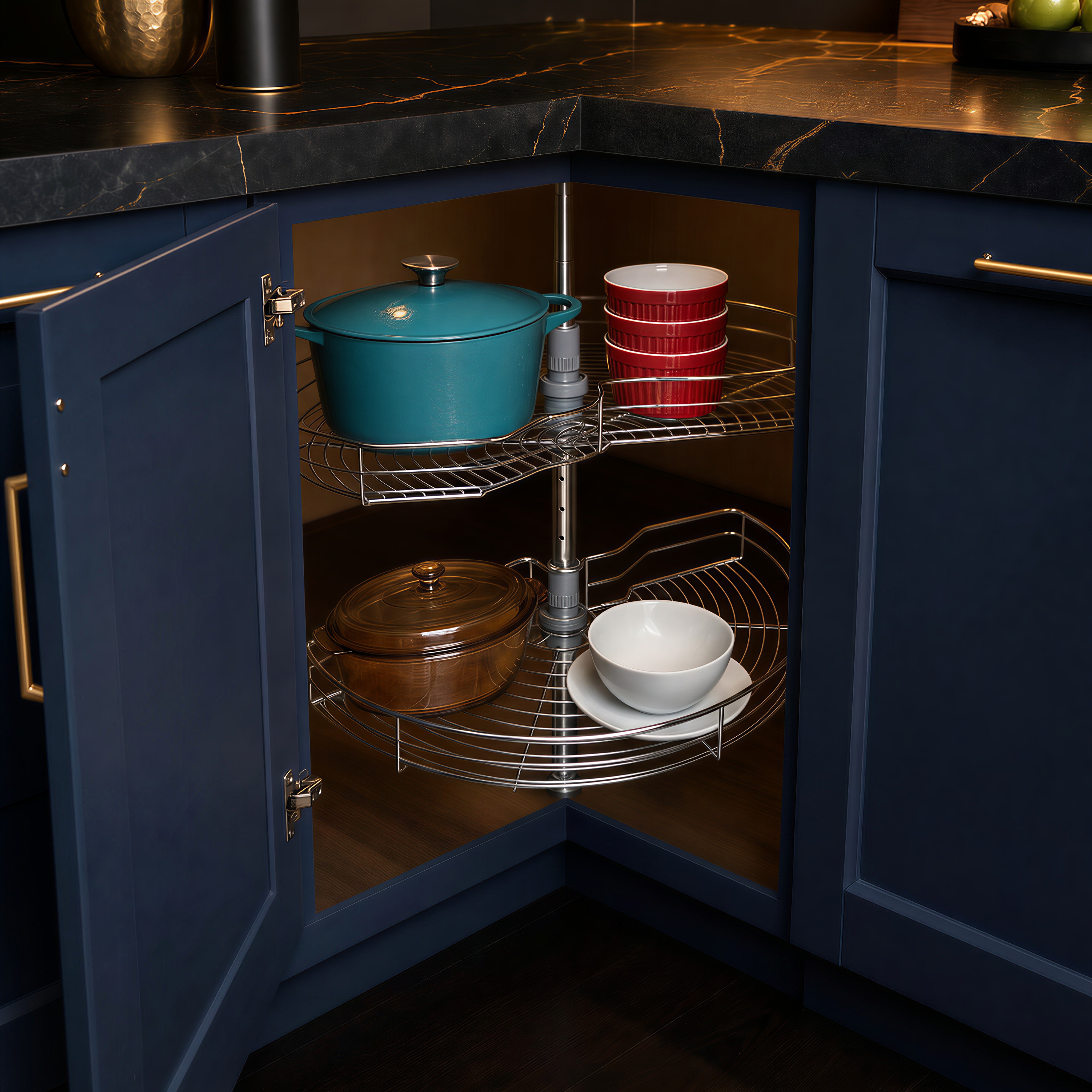 Turntable Storage Basket 180°