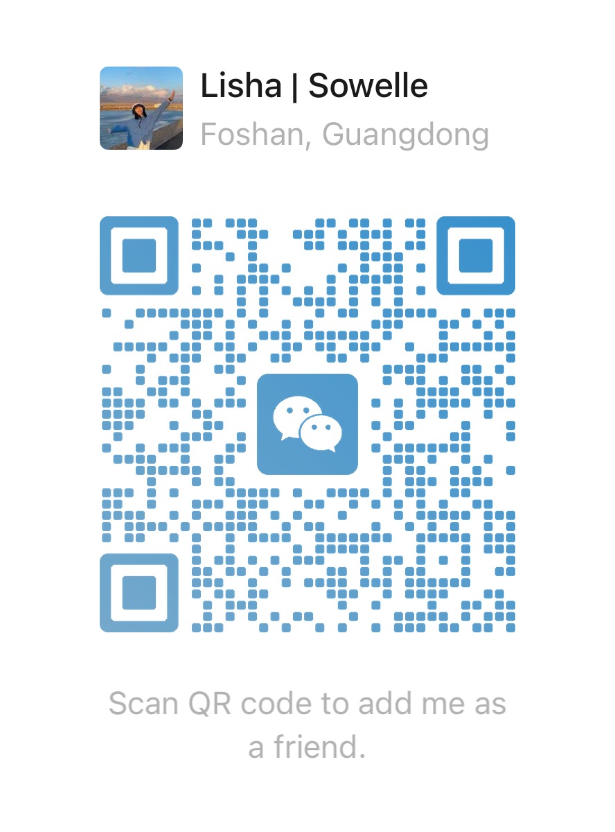 WeChat QR code — scan to add Lisha | Sowelle